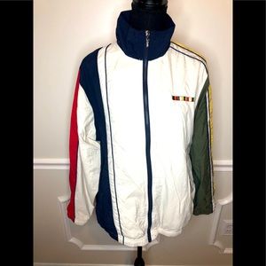 Lined colorful windbreaker jacket